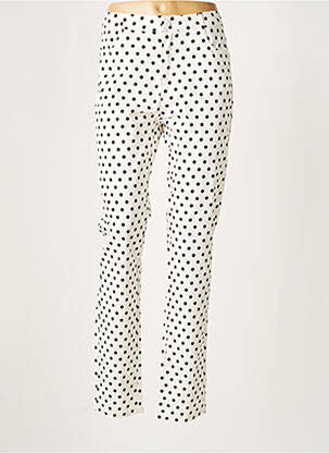 Pantalon slim tissage popeline taille normale blanc YOULINE femme