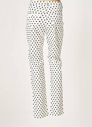 Pantalon slim tissage popeline taille normale blanc YOULINE femme