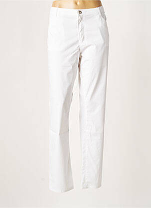 Pantalon droit stretch taille normale blanc YOULINE femme