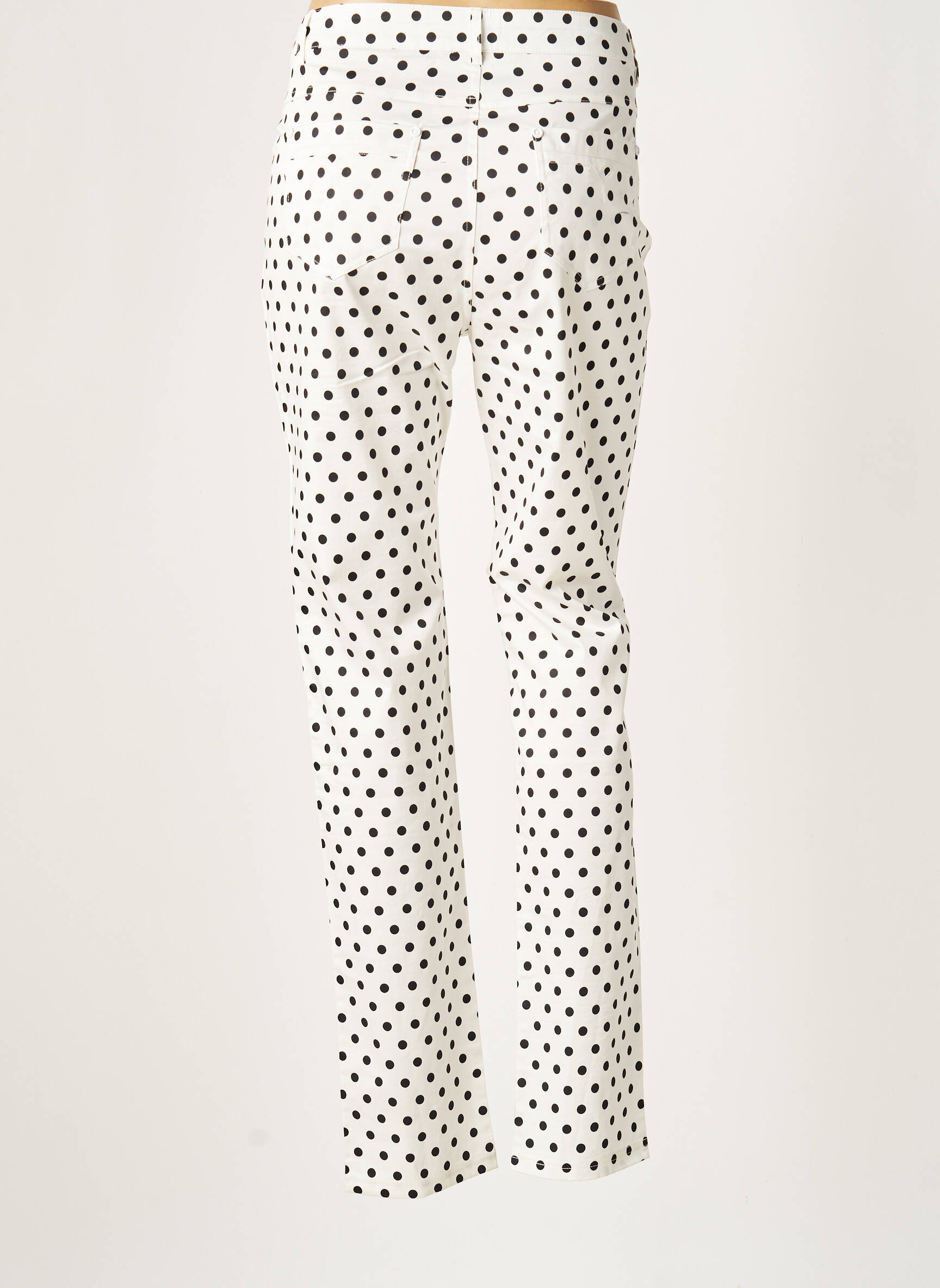 Pantalon slim tissage popeline taille normale blanc YOULINE femme
