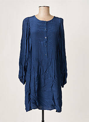 Robe mi-longue manches longues manches longues bleu LE BOUDOIR D'EDOUARD femme