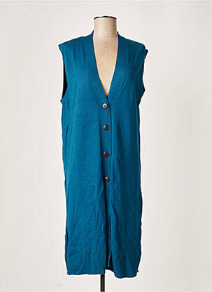 Gilet sans manche coupe droite bleu WNT COLLECTION femme