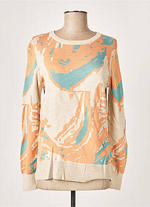 Pull coupe droite manches longues orange WNT COLLECTION femme