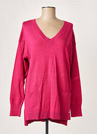 Pull finition bords-côtes manches longues rose WNT COLLECTION femme