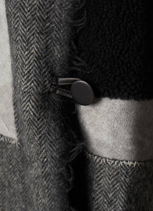 Manteau long noir LIVEN pour femme