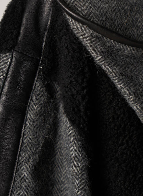 Manteau long noir LIVEN pour femme