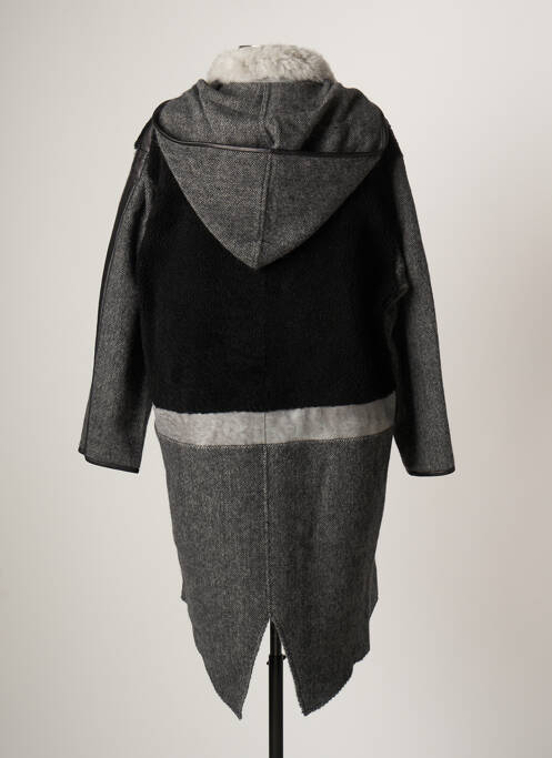 Manteau long noir LIVEN pour femme