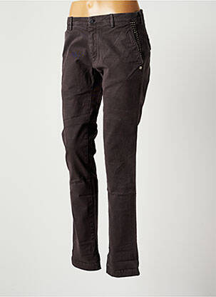 Pantalon chino fermeture zippée sous rabat boutonné taille normale marron MASON'S femme