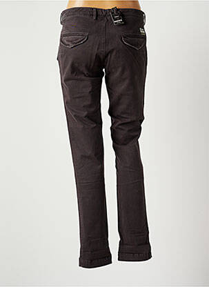 Pantalon chino fermeture zippée sous rabat boutonné taille normale marron MASON'S femme
