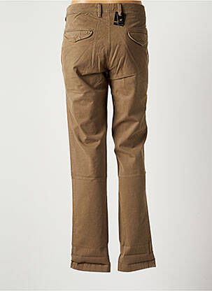 Pantalon chino fermeture zippée sous rabat boutonné taille normale beige MASON'S femme