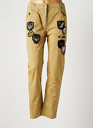 Pantalon slim taille élastique taille normale beige AERONAUTICA femme