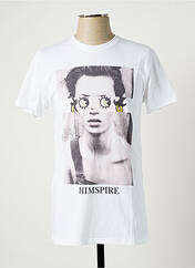 T-shirt blanc HIMSPIRE pour homme seconde vue