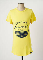 T-shirt jaune HIMSPIRE pour homme seconde vue