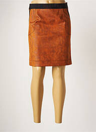 Jupe mi-longue taille haute orange LO! LES FILLES femme