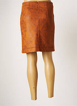 Jupe mi-longue stretch orange LO! LES FILLES femme