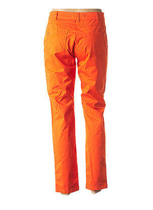Pantalon droit fermeture zippée sous rabat boutonné taille basse orange MADO ET LES AUTRES femme