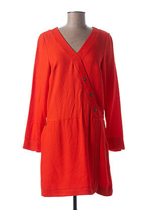 Robe mi-longue manches longues manches longues orange MADO ET LES AUTRES femme
