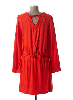 Robe mi-longue manches longues manches longues orange MADO ET LES AUTRES femme