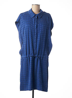Robe mi-longue manches courtes manches courtes bleu MADO ET LES AUTRES femme