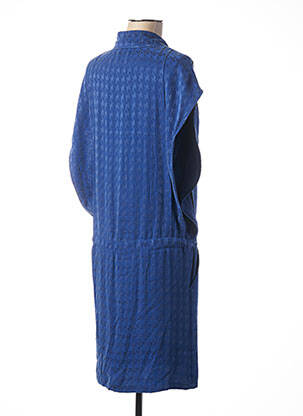 Robe mi-longue manches courtes manches courtes bleu MADO ET LES AUTRES femme
