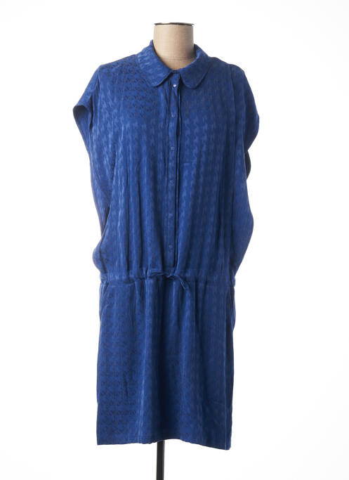 Robe mi-longue manches courtes manches courtes bleu MADO ET LES AUTRES femme
