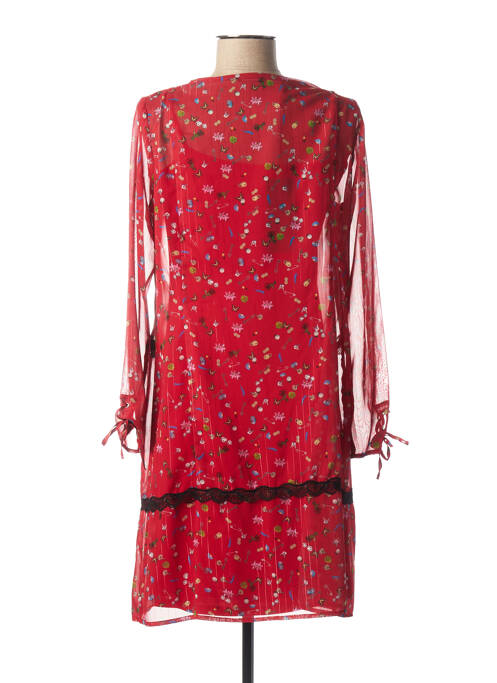 Robe courte manches longues manches longues rouge MADO ET LES AUTRES femme