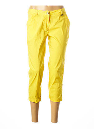 Pantacourt stretch taille basse jaune MADO ET LES AUTRES femme
