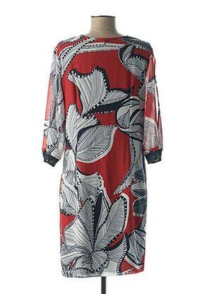 Robe mi-longue manches 3/4 manches 3/4 rouge MADO ET LES AUTRES femme