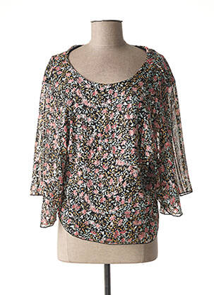 Blouse légère et transparente manches courtes noir MADO'S SISTER femme