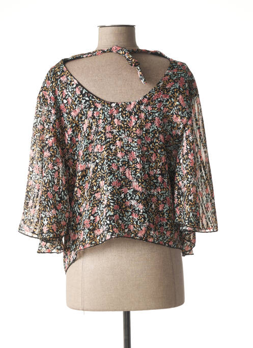 Blouse légère et transparente manches courtes noir MADO'S SISTER femme