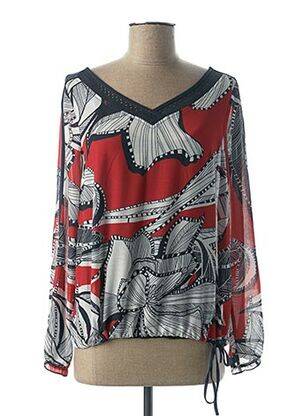 Blouse imprimé fantaisie manches longues bleu MADO ET LES AUTRES femme