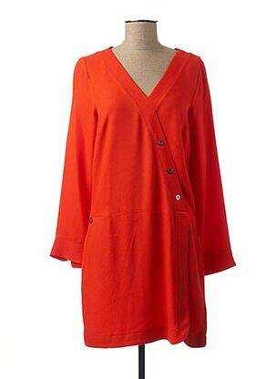 Robe mi-longue manches longues manches longues orange MADO ET LES AUTRES femme