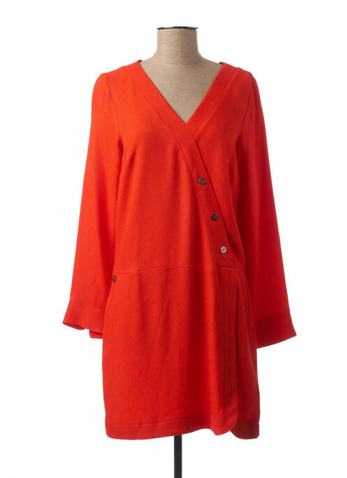 Robe mi-longue manches longues manches longues orange MADO ET LES AUTRES femme