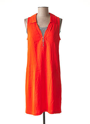 Robe mi-longue orange MADO ET LES AUTRES pour femme