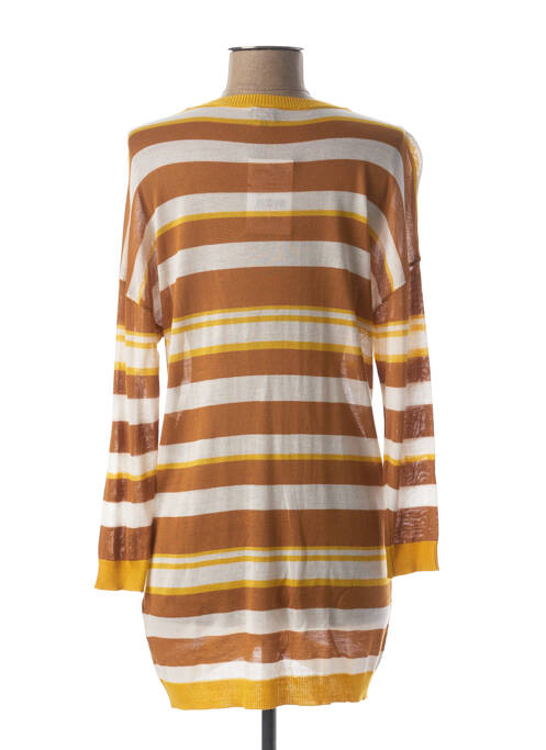 Gilet manches longues marron MIA SOANA pour femme