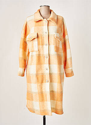 Manteau long coupe cintrée sans capuche orange BOBBIE&BOB femme