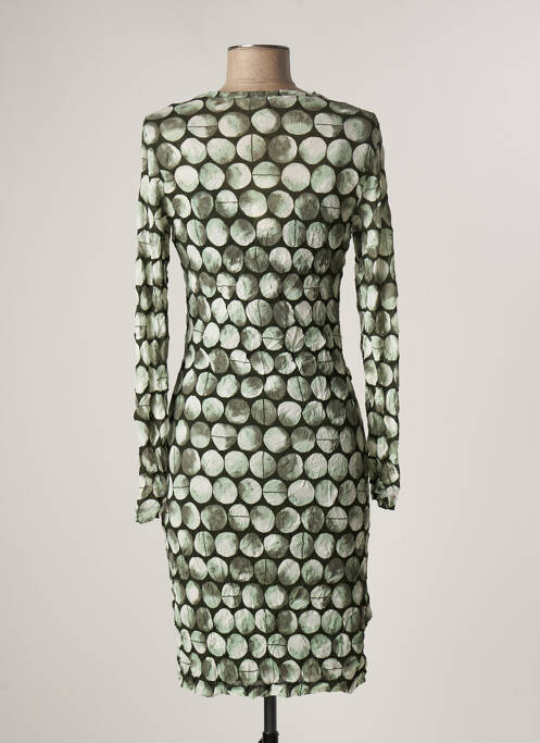 Robe mi-longue vert SANDWICH pour femme