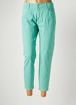 Pantalon 7/8 stretch taille normale vert DESGASTE femme
