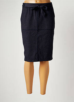 Jupe mi-longue stretch bleu SANDWICH femme