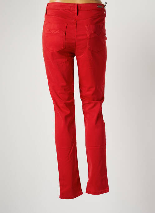 Pantalon slim rouge DESGASTE pour femme