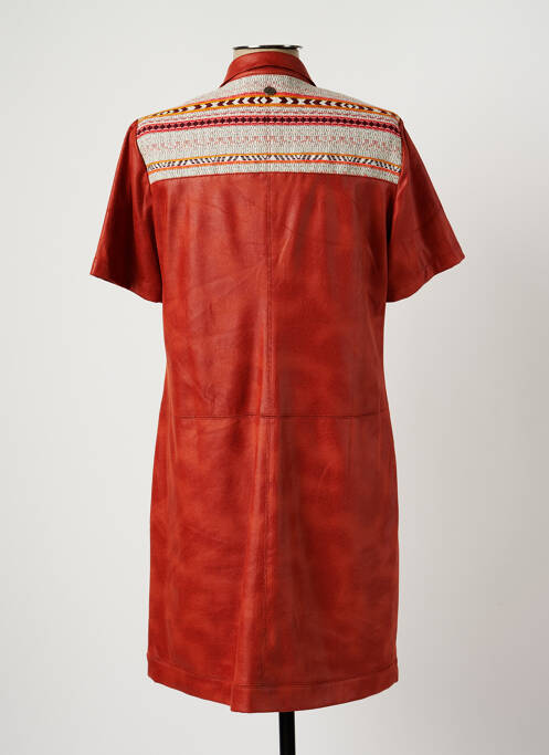 Robe mi-longue orange LE PETIT BAIGNEUR pour femme