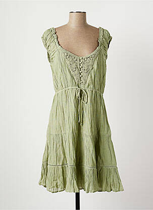 Robe mi-longue sans manche sans manche vert GUESS femme