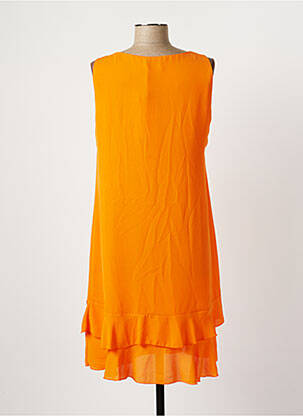 Robe mi-longue sans manche sans manche orange AMELIE & AMELIE femme