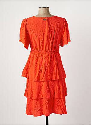 Robe mi-longue manches courtes manches courtes orange GAUDI femme