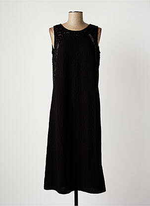 Robe mi-longue sans manche sans manche noir NÜ femme