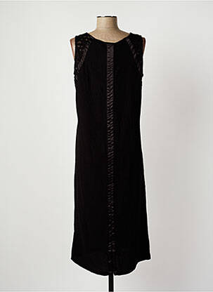 Robe mi-longue sans manche sans manche noir NÜ femme