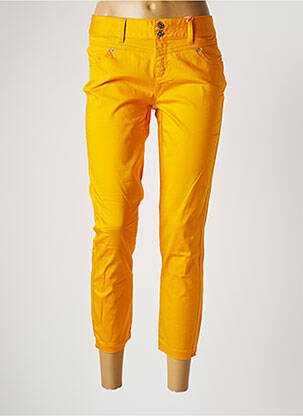 Pantalon 7/8 stretch taille normale jaune STREET ONE femme
