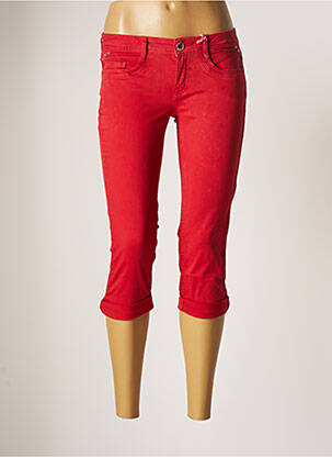 Pantacourt stretch taille basse rouge STREET ONE femme