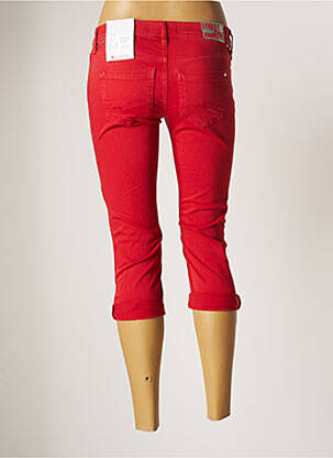 Pantacourt stretch taille basse rouge STREET ONE femme