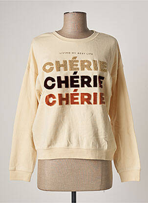 Sweat-shirt beige DEELUXE pour femme